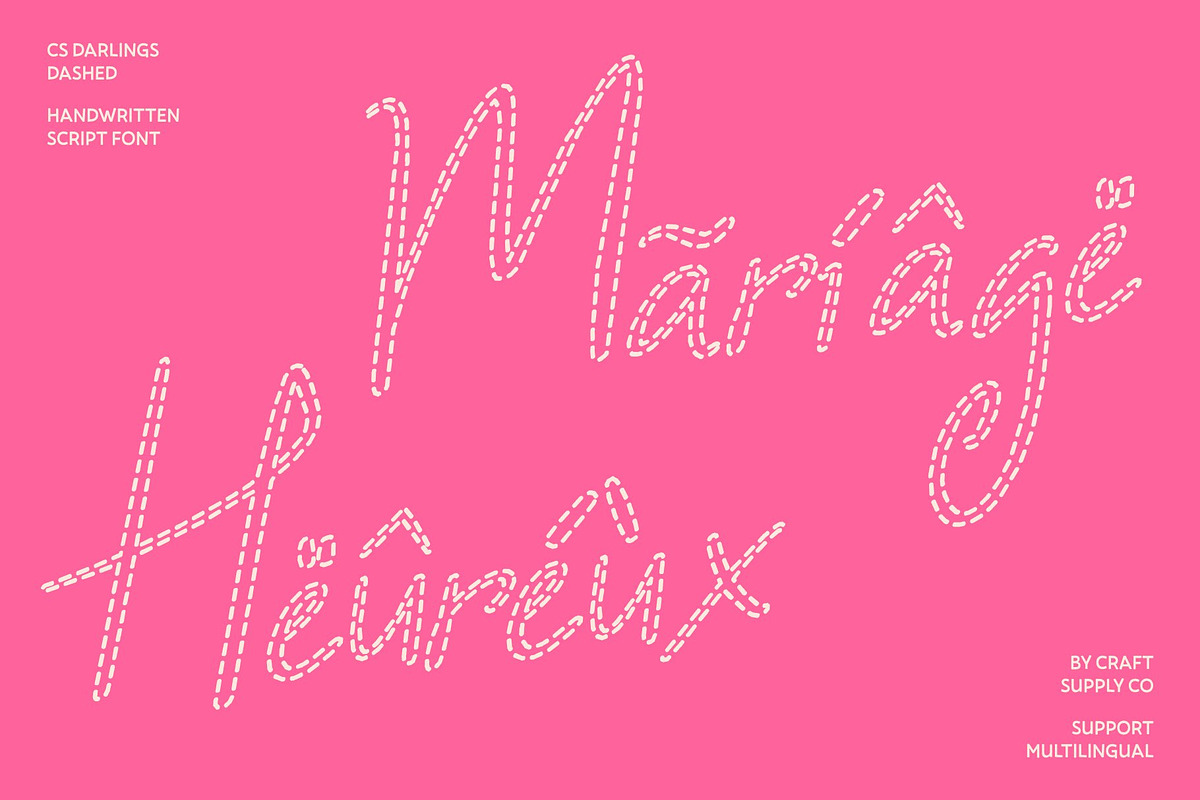 CS Darlings Dashed, a Script Font by Craft Supply Co. (Photo 7 of 8)