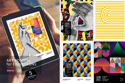 Art abstract posters, a Magazine Template by Ardea-studio