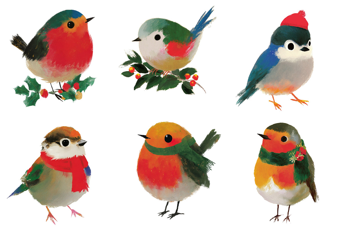 Christmas Robin Clipart, an Illustration by Designworld (Photo 3 of 5)