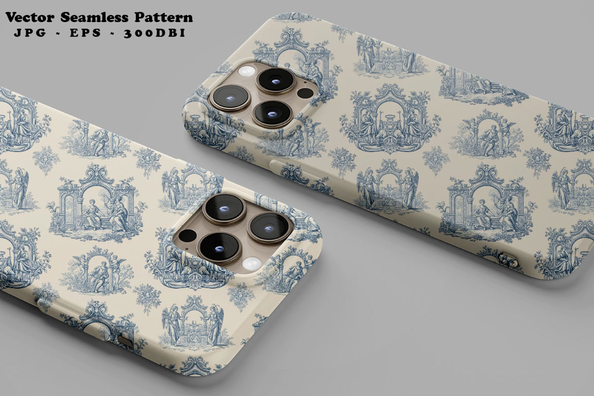 Toile de Jouy Seamless Vector, a Pattern Graphic by one-touch (Photo 4 of 10)