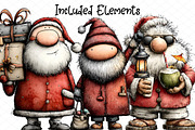 Quirky Whimsical Santas Clipart, an Illustration by cherrydesign (Thumbnail 2 of 4)