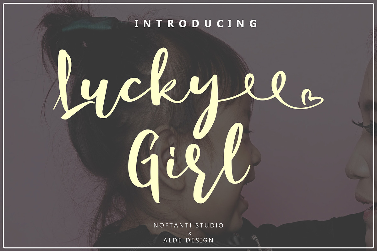 Lucky Girl  Cutes Script Font, a Script Font by Aldedesign (Photo 1 of 7)