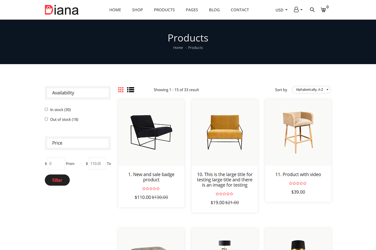 Furniture Shopify Theme - Diana, a Templates & Theme by HasThemes (Photo 2 of 3)