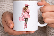 Glamour Girl Glam Pink Clipart PNG, an Illustration by Canvas Craft (Thumbnail 5 of 7)