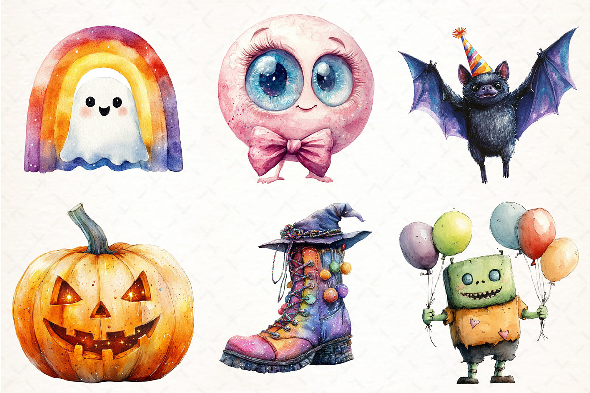 Halloween Sticker Png Bundle, an Illustration by Pixels.Craft (Photo 2 of 7)