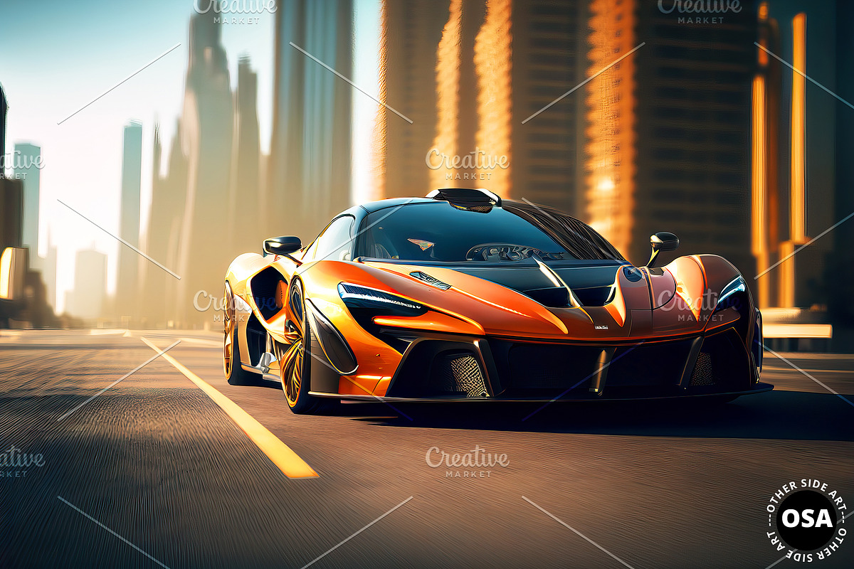 Supercar in the City Illustration, a Wallpaper Graphic by Other Side Art (Photo 6 of 8)