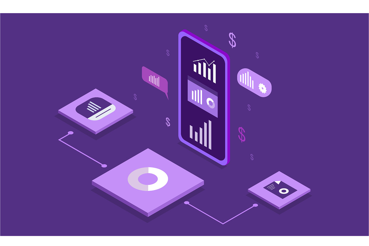 Technology business isometric bundle, a Technology Illustration by foxndeer (Photo 2 of 4)