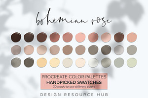 Bohemian Rose Procreate Palette