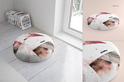 Round Cotton Pillow Mockup Set, a Household Mockup by creatsy2 (Thumbnail 3 of 7)