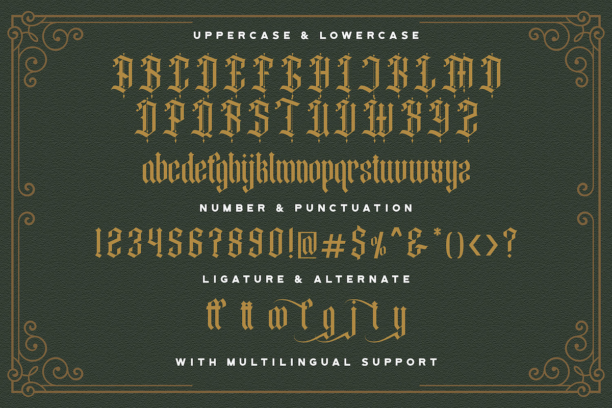 Steffany Wolfeng - Blackletter Font, a Blackletter Font by StringLabs (Photo 9 of 10)