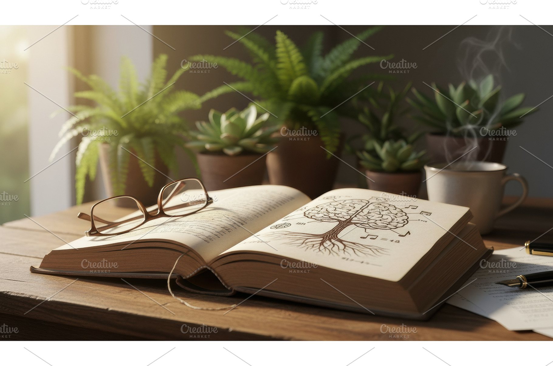 Open book with a brain shaped tree, a School & Education Photo by Igor Tichonow