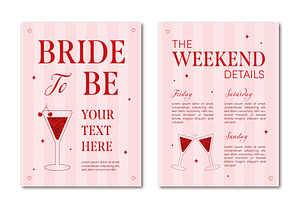 Bride To Be Weekend Invitation, a Templates & Theme by studiogstock