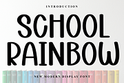 School Rainbow, a Script Font by FreshTypeINK (Thumbnail 1 of 7)