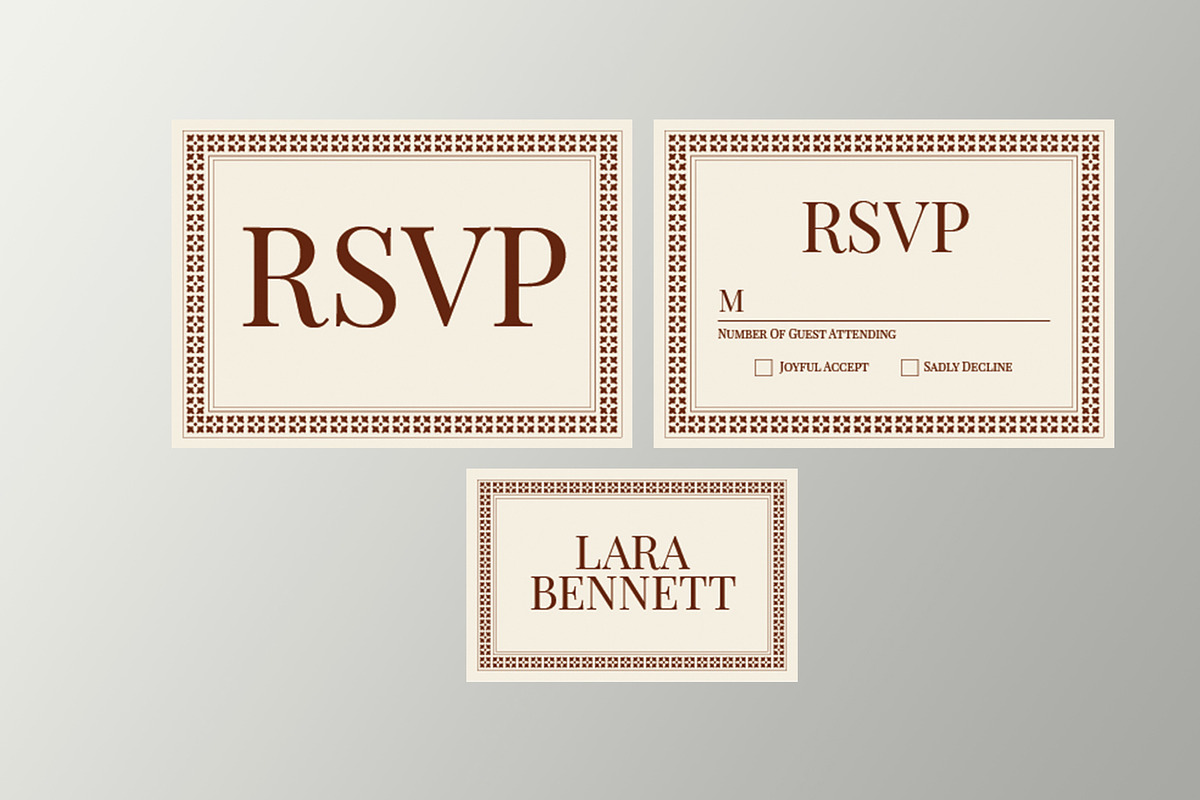 Elegant Wedding Invitation Suite preview 3
