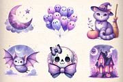 Pastel Purple Halloween Sublimation, an Illustration by CreationArt (Thumbnail 2 of 5)