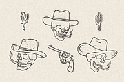 WESTERN SKULL (SVG, VECTOR, PNG), an Illustration by Ben studio (Thumbnail 2 of 4)