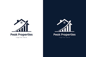 Real Estate Growth Chart Logo Design, a Branding & Logo Template by Walldecorated