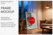 Living Room Poster Frame Mockup ISO, a Mockup by DesignRocket (Thumbnail 1 of 8)