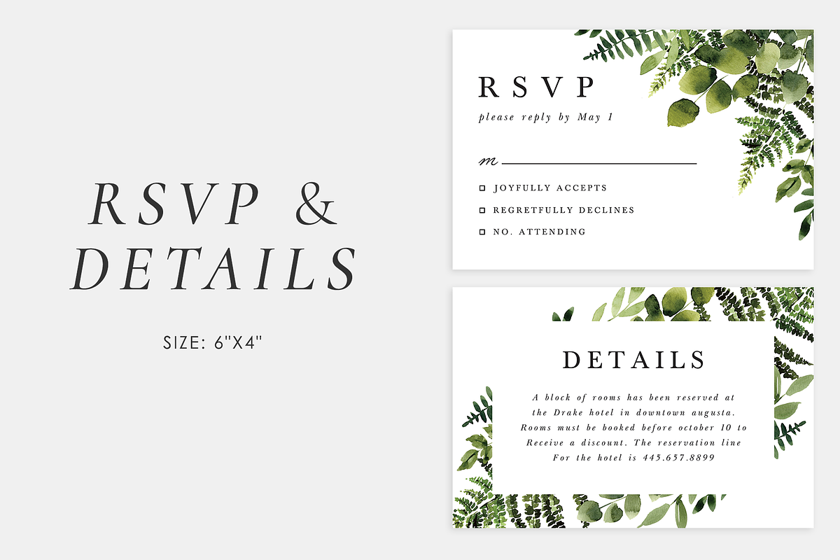 Sunny forest – wedding invitations, an Invitation Template by Helen Halik art (Photo 3 of 10)