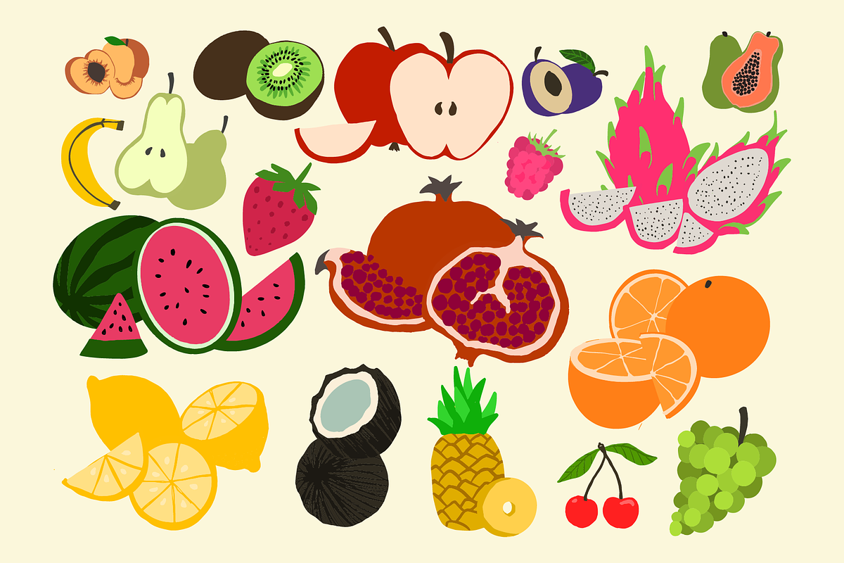 Hand-drawn Fruit Illustrations, a Texture Illustration by nyulpsd (Photo 2 of 6)