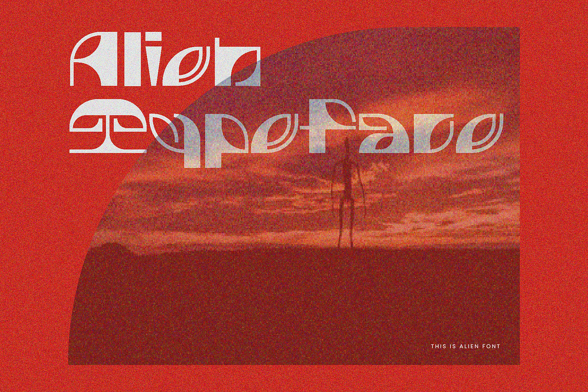 Rolyzim Experimental Alien Font, a Symbol Font by Erifqizefont (Photo 9 of 10)