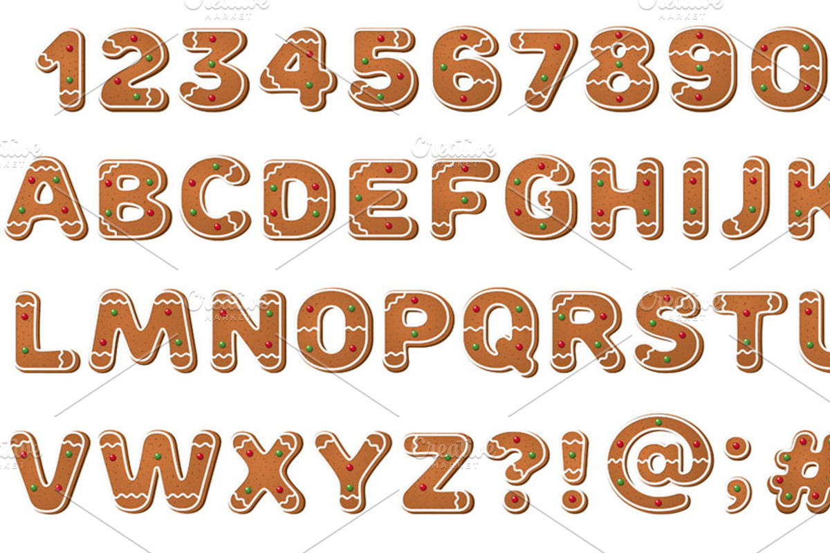 Gingerbread Alphabet, an Illustration by Girardspeed Designs (Photo 2 of 2)
