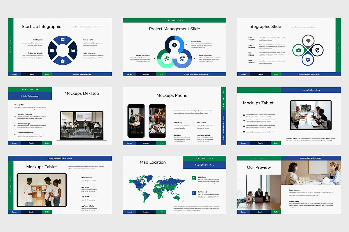 Ginia : Creative Business Powerpoint, a Presentation Template by Punkl Camp (Photo 4 of 9)