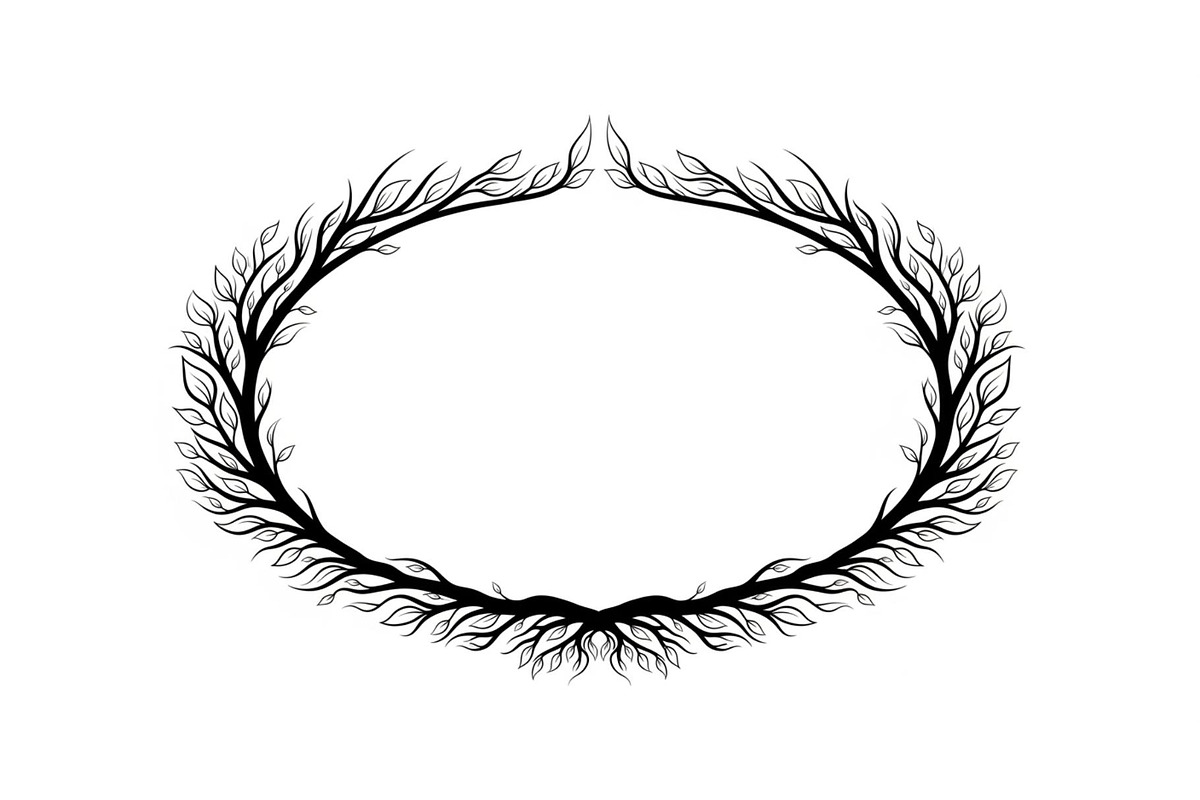 Nature Wreath Frame Vector Bundle, an Illustration by jahid234 (Photo 6 of 51)