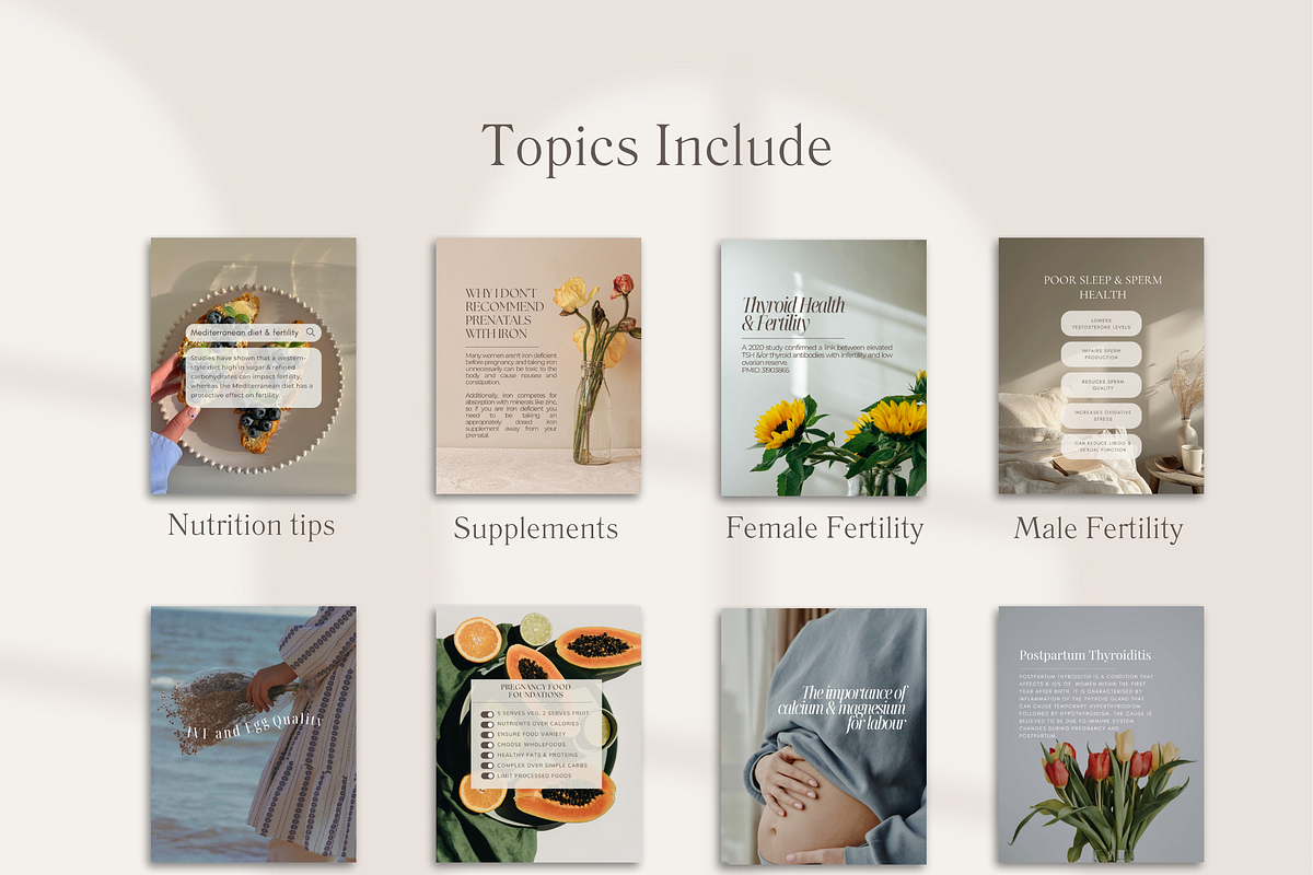 Fertility Social Media Templates, a Templates & Theme by Naturopath Hub (Photo 6 of 10)