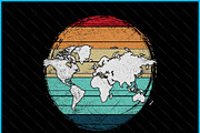 Retro World Map SVG, a Graphic by Creativeusart (Thumbnail 2 of 4)