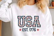Usa floral design patriotic american, an Illustration by CrexoraLab (Thumbnail 4 of 4)