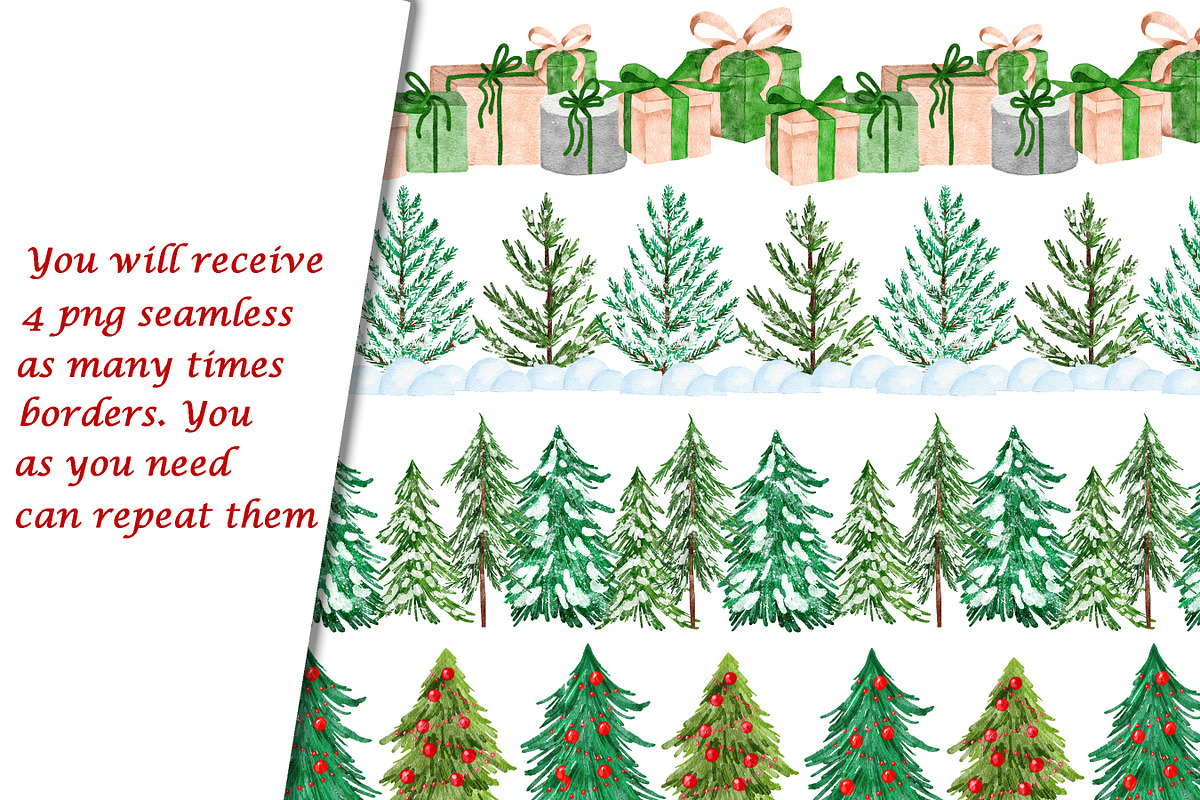 Christmas Tree Clipart & Patterns, a Pattern Graphic by Lagmar Design (Photo 11 of 13)