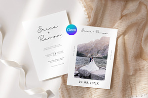 Minimalist Wedding Invitation Card, an Invitation Template by kin9candra