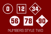 Numbers Style Two Fonts, a Symbol Font by GG Design (Thumbnail 1 of 7)