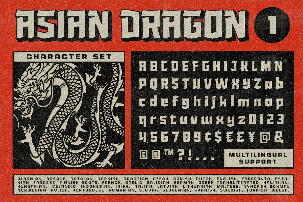ASIAN DRAGON - FONT DUO, a Font by Aksa & Nusa Co. (Photo 2 of 7)
