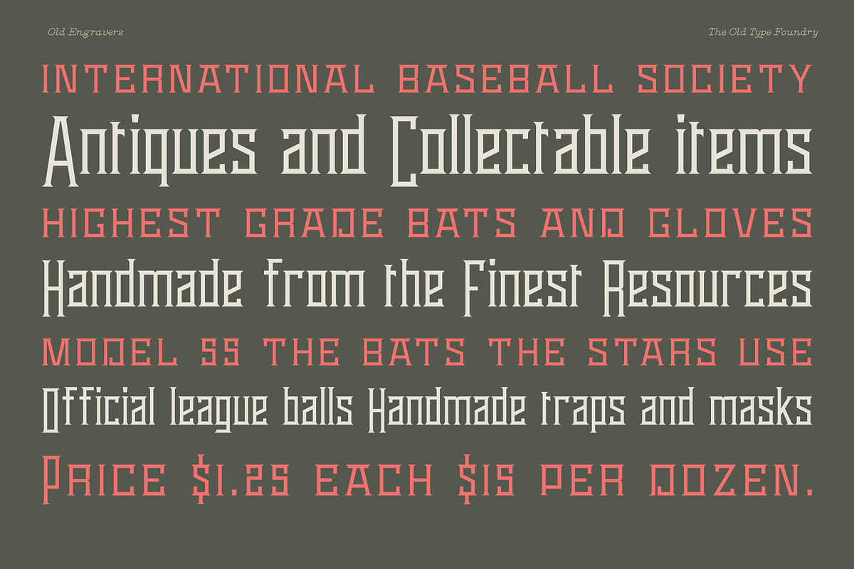 Old Engraver Font, a Font by The Old Type Foundry