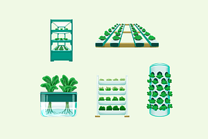 Hydroponic Farming Systems, an Object Graphic by Deemak Daksina