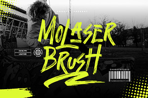 Molaser Brush - Ink Brush Font, a Handwritten Font by Dhabee