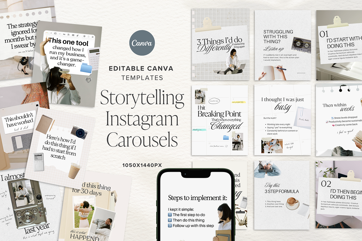 Storytelling Instagram Carousels, a Templates & Theme by Tabitha Emma (Photo 1 of 10)