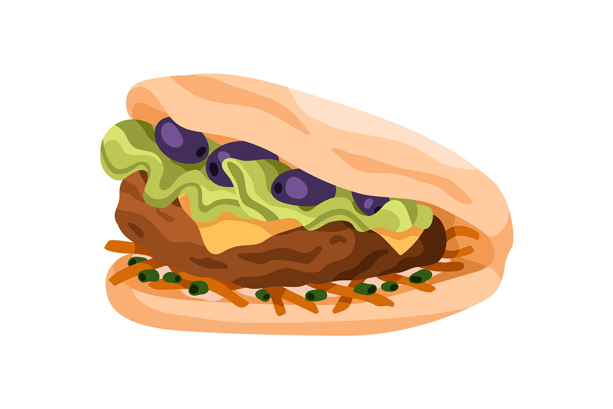 Sandwiches, toasts and burgers set, a Food Illustration by Good Studio (Photo 6 of 21)