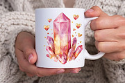 Watercolor Crystals Clipart, an Illustration by Watercolor design (Thumbnail 2 of 6)