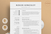 Resume/CV - The Roger, a Resume Template by CreativeLandStudio (Thumbnail 1 of 9)