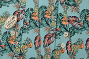 Tropical Leaf and Pineapple Pattern, a Pattern Graphic by StudioGlouna (Thumbnail 2 of 5)