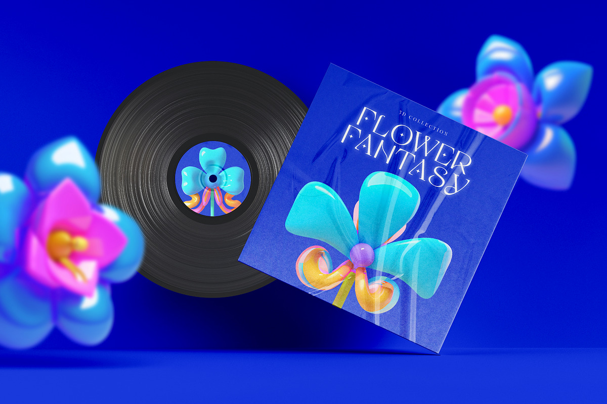 Flower Fantasy: 3D Illustrations, an Object Graphic by marmarina (Photo 5 of 7)