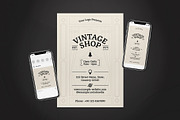 Vintage Shop Flyer Set, a Flyer Template by The Good Store (Thumbnail 1 of 2)