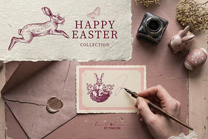 Happy Easter Collection, a Seasonal Illustration by Elena Pimonova