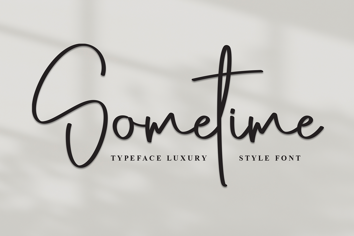 Sometime | Script Font, a Handwritten Font by Scratchones (Photo 1 of 8)