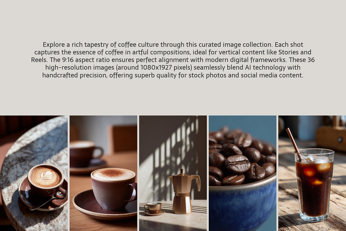 Coffee Aesthetic Background Set, a Food & Drink Photo by AI Petr Creative Agency (Photo 2 of 7)