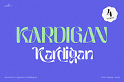 Kardigan - Retro Display Font, a Sans Serif Font by Ekahermawan (Thumbnail 1 of 14)