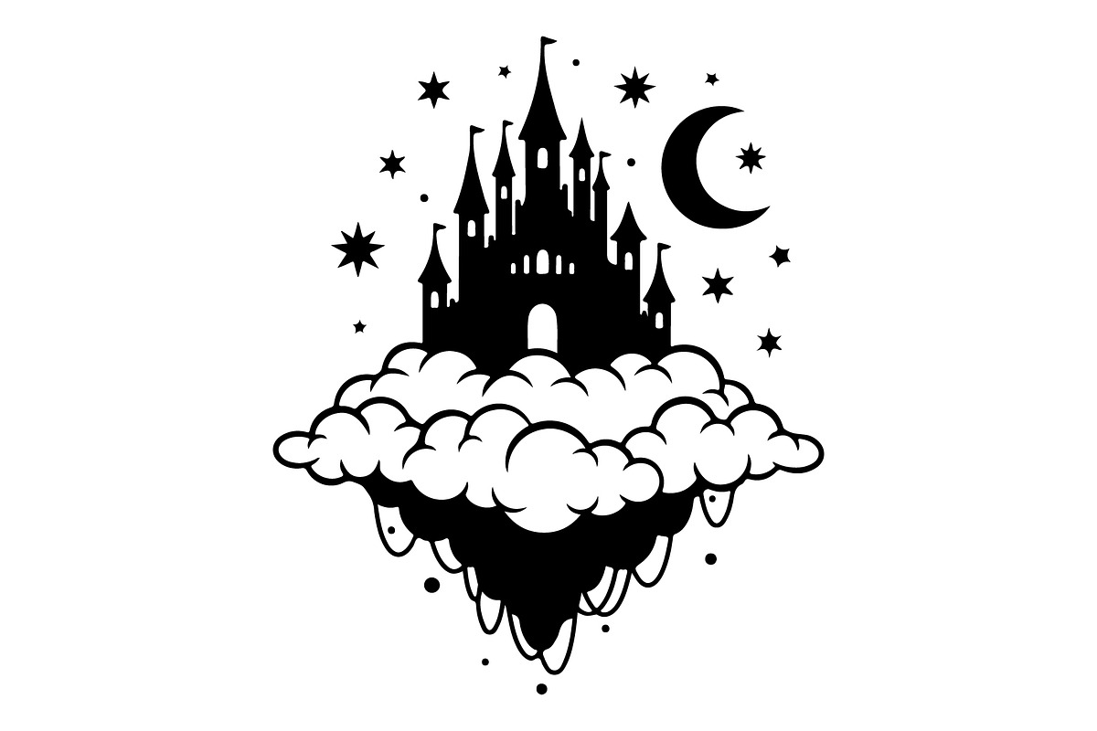 Fantasy Castle Cloud Moon Bundle, an Object Illustration by Gaye Art (Photo 28 of 30)
